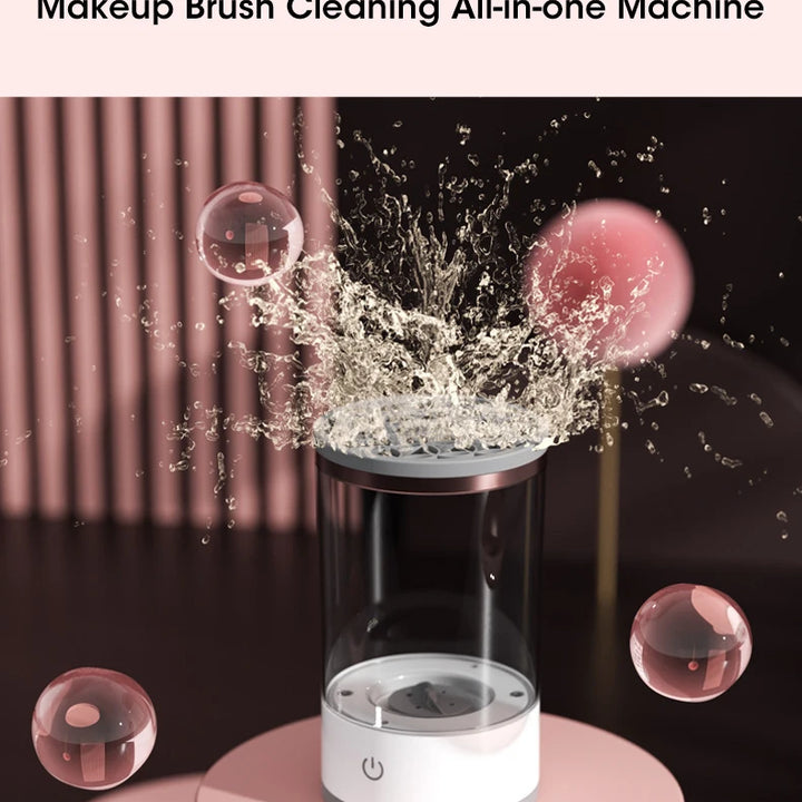 Portable Electric Brush Cleaner – USB Makeup Washer & Quick Dryer