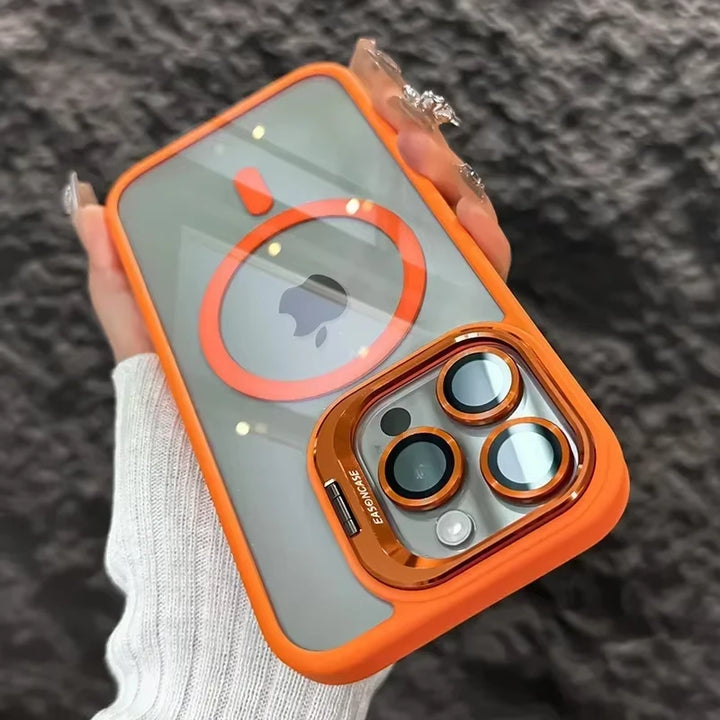 Luxury Magnetic iPhone Case with Lens Protector & Wireless Charging