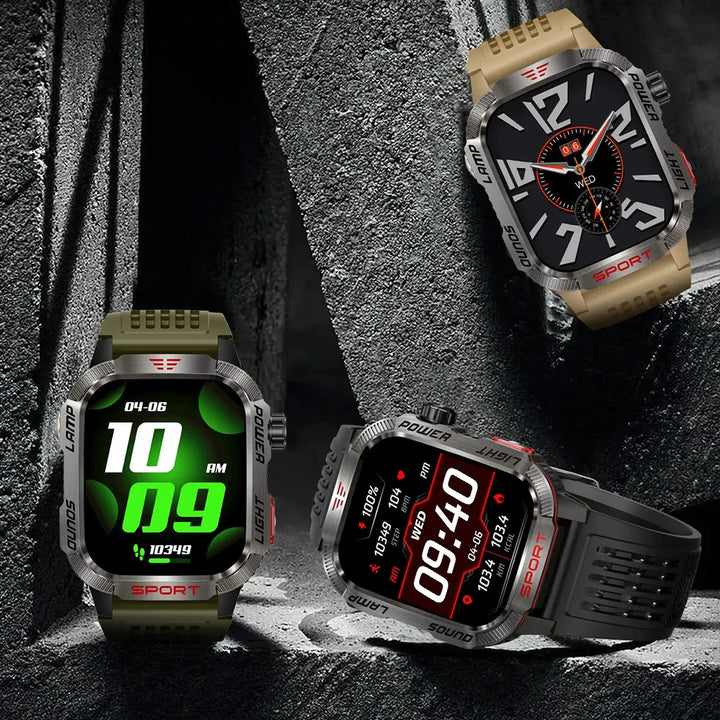 2024 Outdoor Smartwatch with Fitness Tracker & Bluetooth Calls