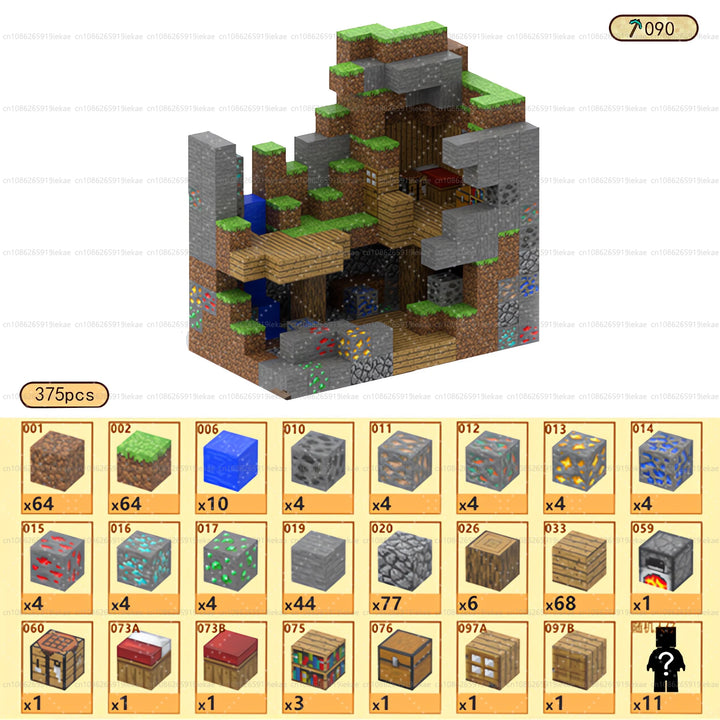 Magnetic Building Block Magnet Cube Mine World Set for Boy Girl Kid Age 3+ DIY Model Children STEM Sensory Toy Christmas Gift