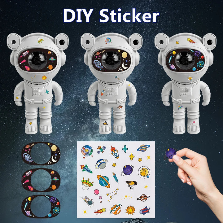 Kids Star DIY Projector Night Light with Remote Control 360 Adjustable Design Astronaut Nebula Galaxy Lighting for Children