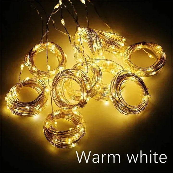3M LED Curtain String Light Christmas Garland Decoration 8 Modes for Home Garden Xmas Party New Year Wedding