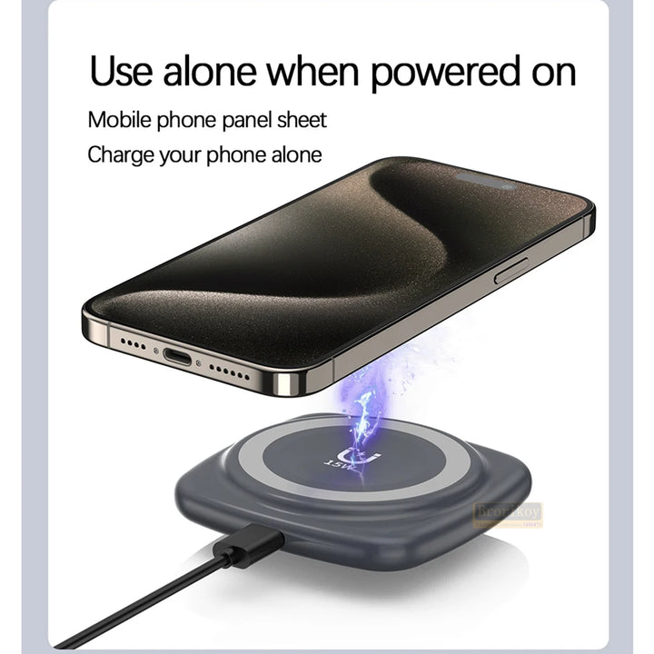 3-in-1 Magnetic Wireless Charger for Apple Devices - 15W Fast Charge