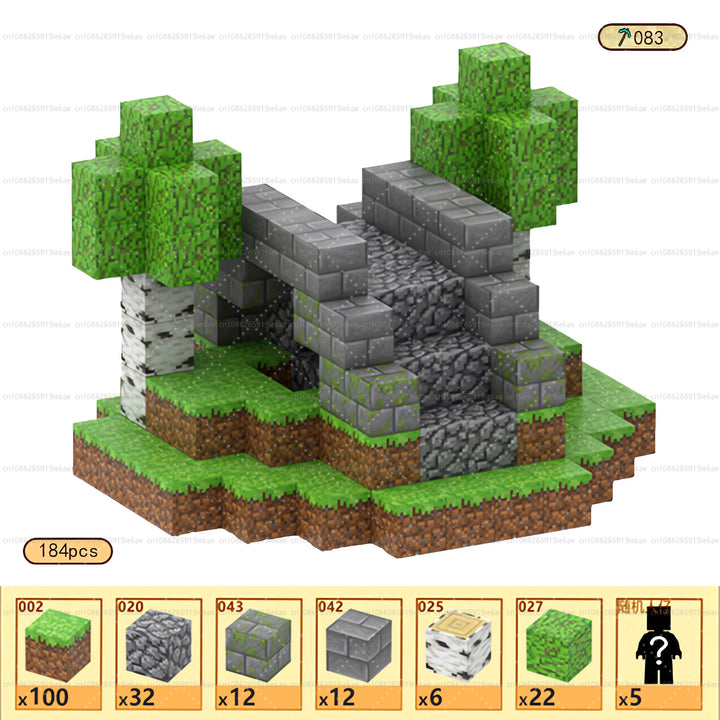 Magnetic Building Block Magnet Cube Mine World Set for Boy Girl Kid Age 3+ DIY Model Children STEM Sensory Toy Christmas Gift