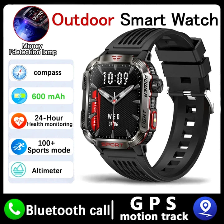 2024 Outdoor Smartwatch with Fitness Tracker & Bluetooth Calls