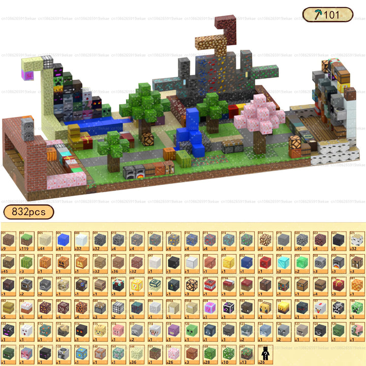 Magnetic Building Block Magnet Cube Mine World Set for Boy Girl Kid Age 3+ DIY Model Children STEM Sensory Toy Christmas Gift