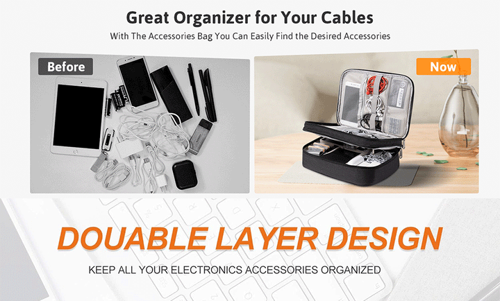 Waterproof Cable Organizer Case