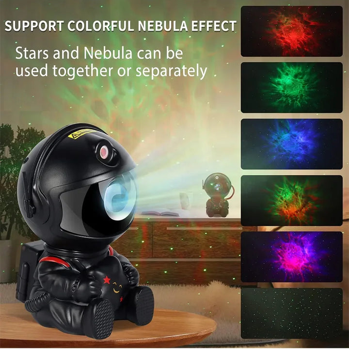Kids Star DIY Projector Night Light with Remote Control 360 Adjustable Design Astronaut Nebula Galaxy Lighting for Children