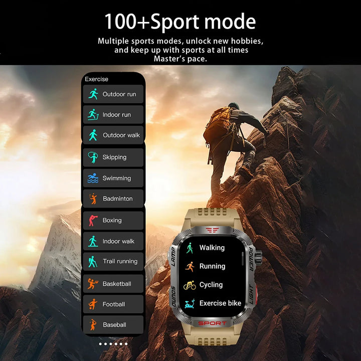 2024 Outdoor Smartwatch with Fitness Tracker & Bluetooth Calls