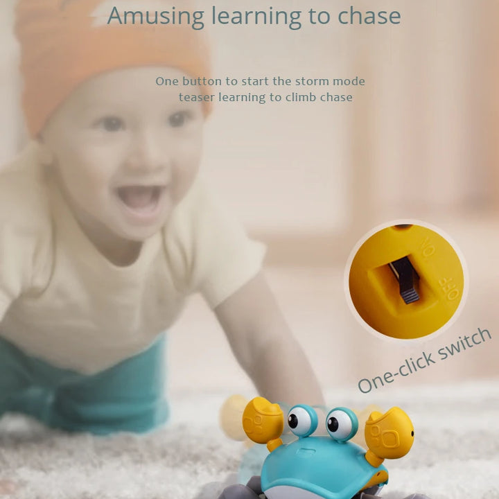 New Dancing Crab Musical Toys for Babies Interactive Edition Birthday Christmas Gift Comes with Interactive Crawling Crab Toy – Sensory & Educational Fun for Kids
