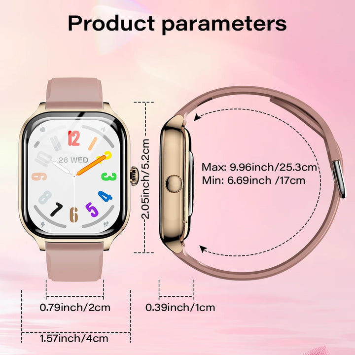 LAXASFIT 2025 New Smart Watch Bluetooth Call Message Reminder 24 Hour Health Monitoring Smart Watch Gift for Men and Women