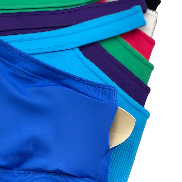 Seamless High-Waist Yoga Set – Workout Leggings & Crop Top for Women