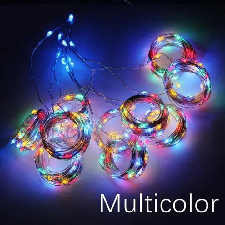 3M LED Curtain String Light Christmas Garland Decoration 8 Modes for Home Garden Xmas Party New Year Wedding
