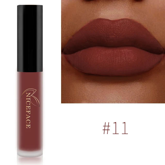 NICEFACE Liquid Matte Lipstick – Velvet Finish & Waterproof Wear