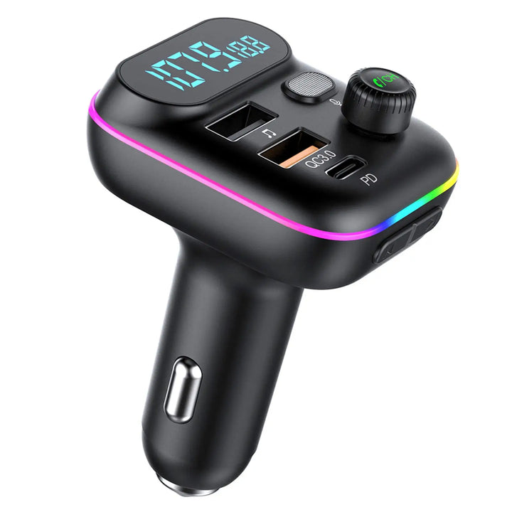 Bluetooth 5.0 FM Transmitter for Cars with USB Charger