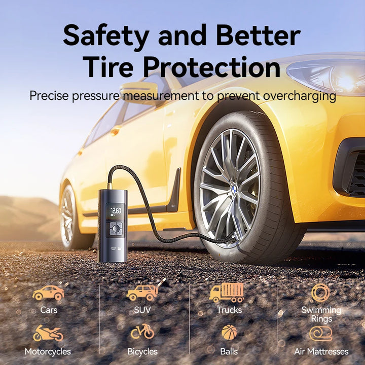 Wireless Air Pump Portable Air Compressor Smart Digital Car Electric Air Pump for Car Motorcycle Bicycle Inflator Pump