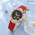 6/1pcs Set Women Watch Ring Necklace Earrings Bracelet Set Watches Butterfly Leather Strap Ladies Quartz WristWatch (No Box)