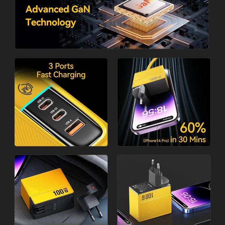 WEKOME GaN 100W High-Speed Charger - Type C Fast Charging