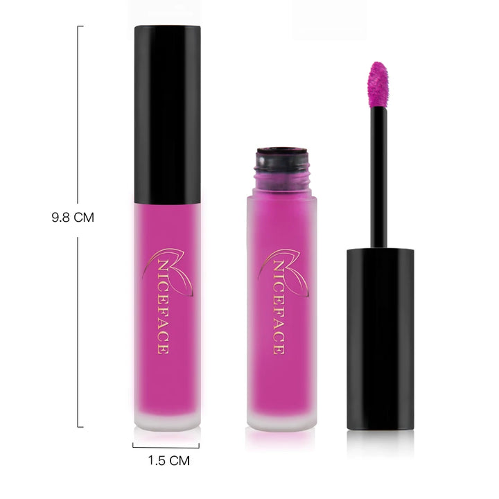 NICEFACE Liquid Matte Lipstick – Velvet Finish & Waterproof Wear