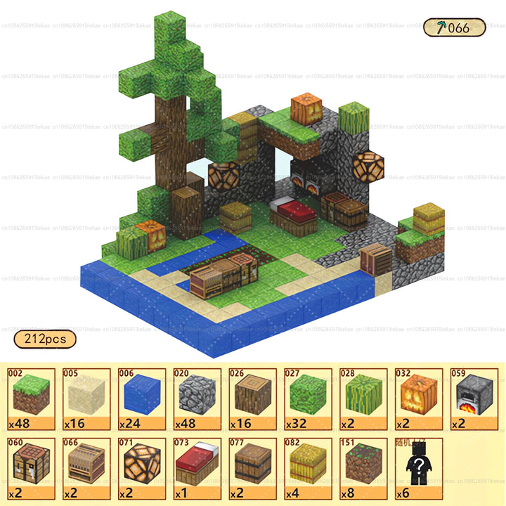 Magnetic Building Block Magnet Cube Mine World Set for Boy Girl Kid Age 3+ DIY Model Children STEM Sensory Toy Christmas Gift