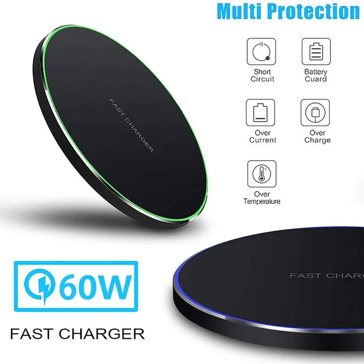 Wireless Charger USB C Fast Charging Pad Station Quick Charge QC 3.0 For iPhone 14 13 12 11 XS XR X 8 Samsung S22 S21 S20 S9