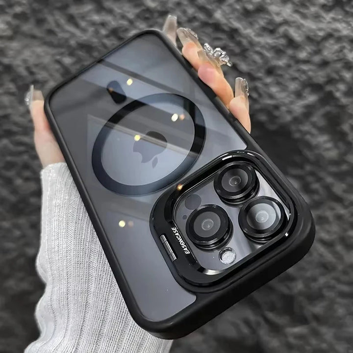 Luxury Magnetic iPhone Case with Lens Protector & Wireless Charging