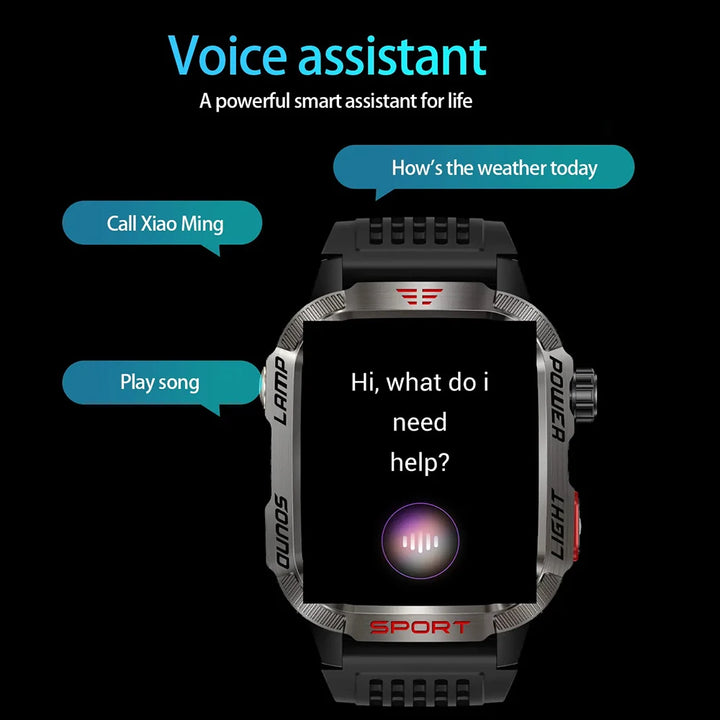 2024 Outdoor Smartwatch with Fitness Tracker & Bluetooth Calls