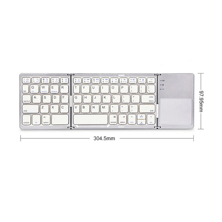 New Wireless Folding Keyboard Bluetooth  With Touchpad For Windows, Android, IOS,Phone,Multi-Function