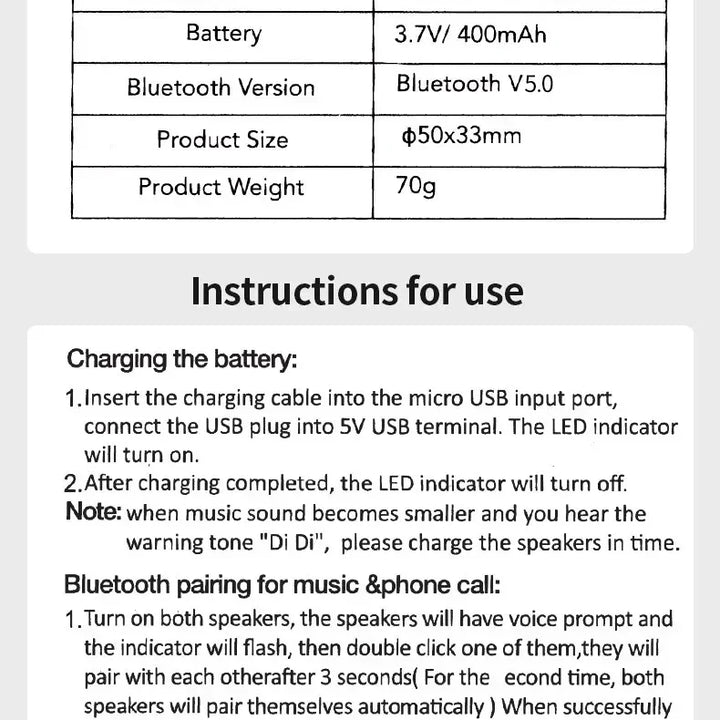 M3 Portable Bluetooth Speaker - Heavy Bass & Compact Design