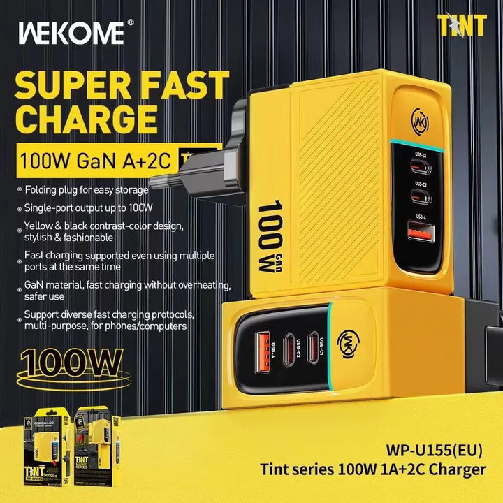 WEKOME GaN 100W High-Speed Charger - Type C Fast Charging