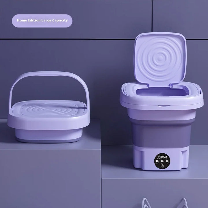 New 8L Mini Portable Foldable Washing Machine with Dryer and Spin for Socks Underwear Panties