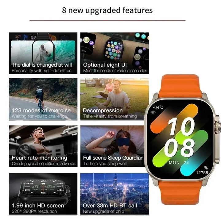 T800 Ultra Smartwatch – Bluetooth Calls, Music & Fitness for Android/iOS