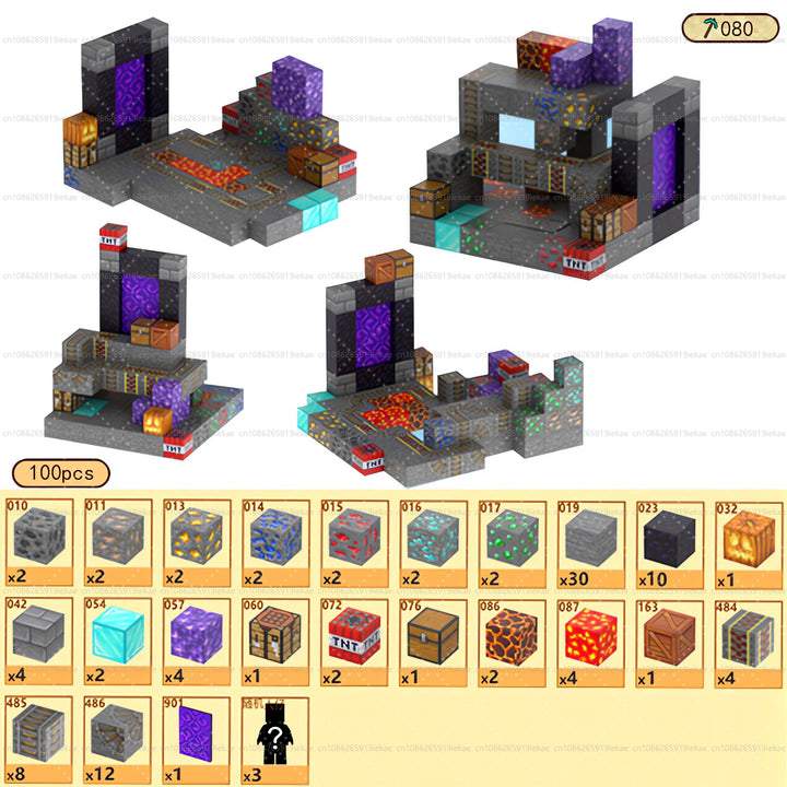 Magnetic Building Block Magnet Cube Mine World Set for Boy Girl Kid Age 3+ DIY Model Children STEM Sensory Toy Christmas Gift