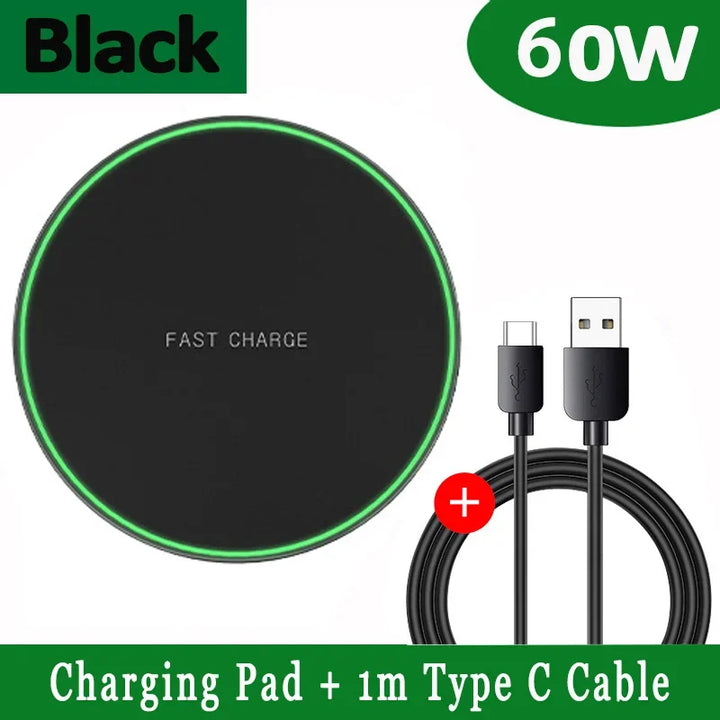 Wireless Charger USB C Fast Charging Pad Station Quick Charge QC 3.0 For iPhone 14 13 12 11 XS XR X 8 Samsung S22 S21 S20 S9