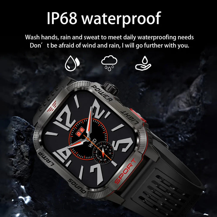 2024 Outdoor Smartwatch with Fitness Tracker & Bluetooth Calls