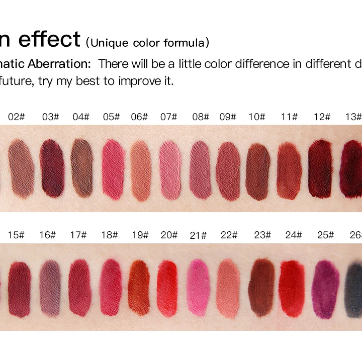 NICEFACE Liquid Matte Lipstick – Velvet Finish & Waterproof Wear