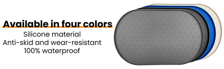 New Dog Food Mat Cat Bowl Easy Clean Non-Slip Round Silicone Water Feeder Supplies