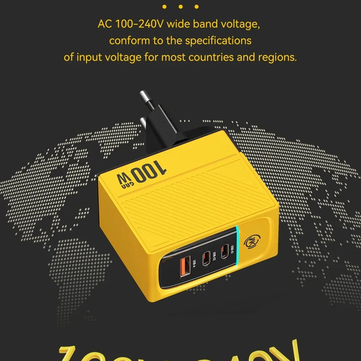 WEKOME GaN 100W High-Speed Charger - Type C Fast Charging