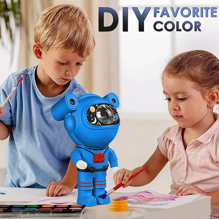 Kids Star DIY Projector Night Light with Remote Control 360 Adjustable Design Astronaut Nebula Galaxy Lighting for Children