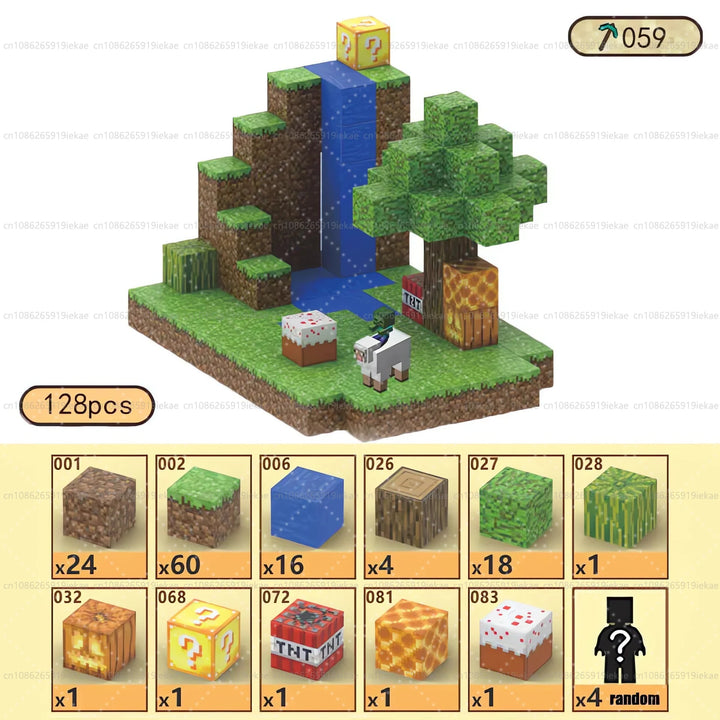 Magnetic Building Block Magnet Cube Mine World Set for Boy Girl Kid Age 3+ DIY Model Children STEM Sensory Toy Christmas Gift