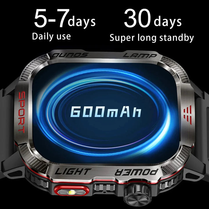 2024 Outdoor Smartwatch with Fitness Tracker & Bluetooth Calls