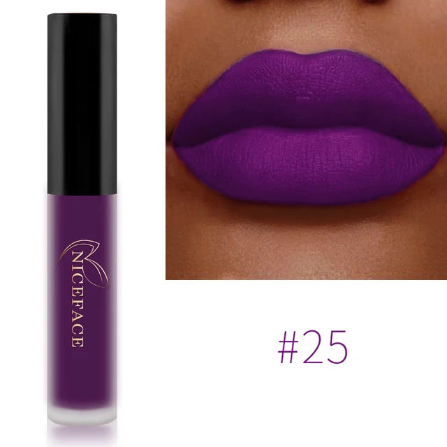 NICEFACE Liquid Matte Lipstick – Velvet Finish & Waterproof Wear