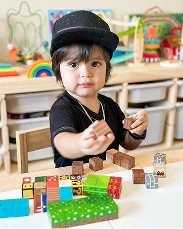 Magnetic Building Block Magnet Cube Mine World Set for Boy Girl Kid Age 3+ DIY Model Children STEM Sensory Toy Christmas Gift