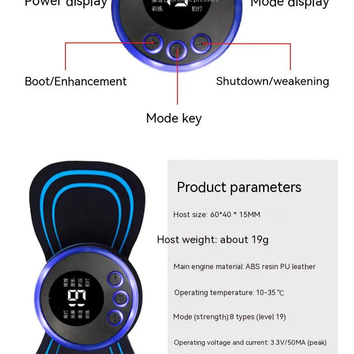 Smart Pulse Massager Sticker – EMS Neck & Shoulder Relief