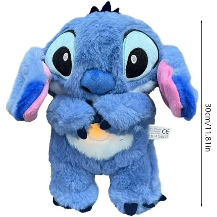 Stitch Soothing Plush Toy – Breathing Light Doll with Music & Air Bag | Baby Sleep Companion