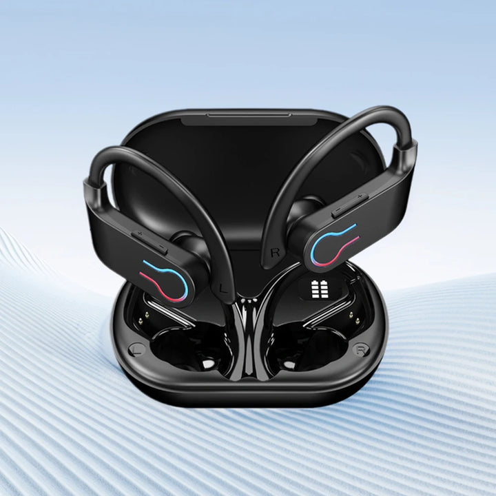Bluetooth 5.3 Wireless Earbuds Sports Headphones with Earhooks Built-in Mic Earphones Waterproof Headphones Ear Buds for Sports