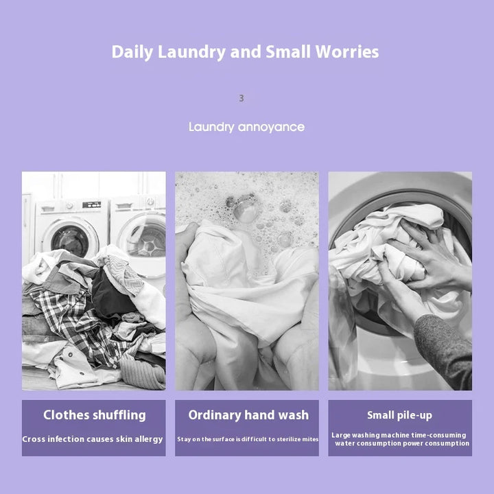 New 8L Mini Portable Foldable Washing Machine with Dryer and Spin for Socks Underwear Panties