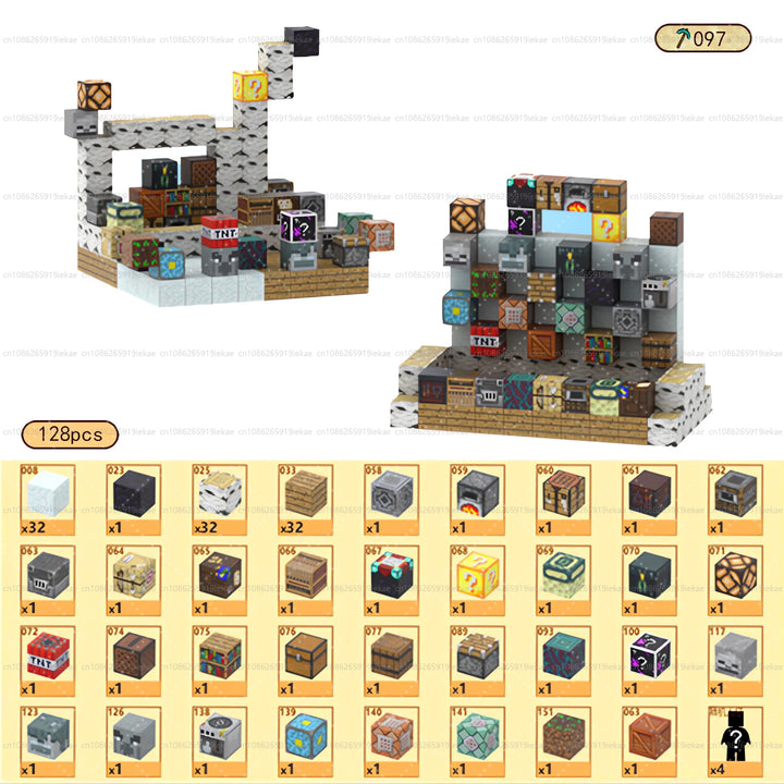 Magnetic Building Block Magnet Cube Mine World Set for Boy Girl Kid Age 3+ DIY Model Children STEM Sensory Toy Christmas Gift