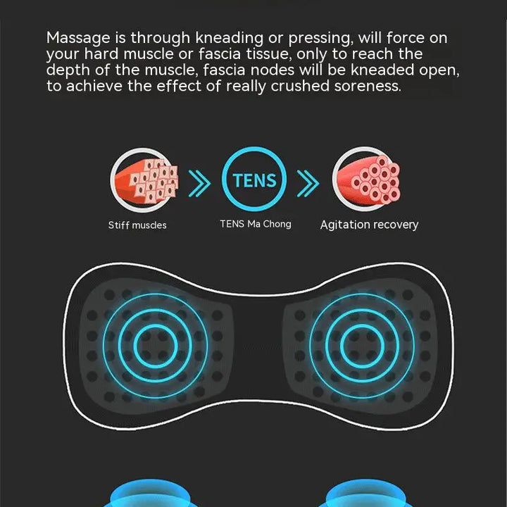 Smart Pulse Massager Sticker – EMS Neck & Shoulder Relief