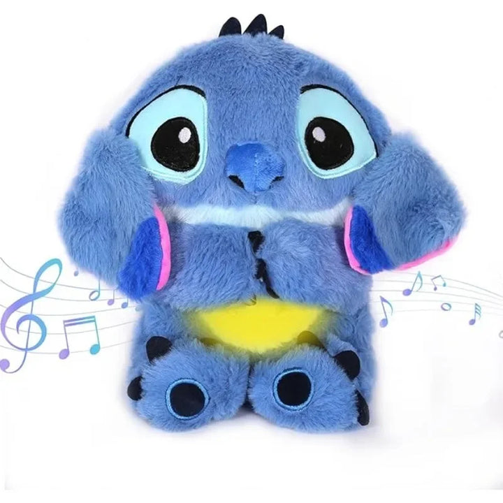Stitch Soothing Plush Toy – Breathing Light Doll with Music & Air Bag | Baby Sleep Companion